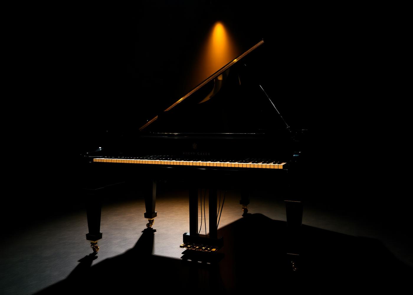 Grand piano in the live room